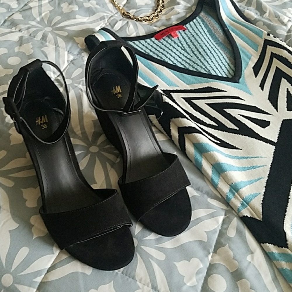 black sandals
